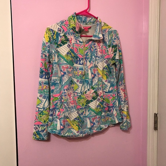 Lilly Pulitzer Tops - Lilly Pulitzer Popover Skipper in Wish You Were Here size small